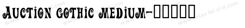Auction gothic medium字体转换